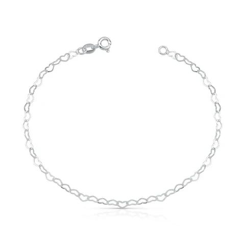 Pulseira de Prata Elo Coração Fio 040